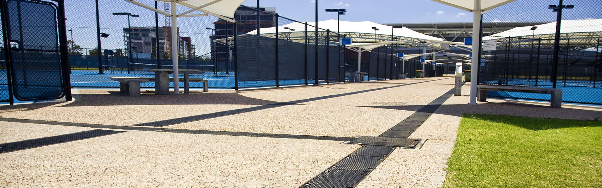 Cable routes are safeguarded at or beneath the surface